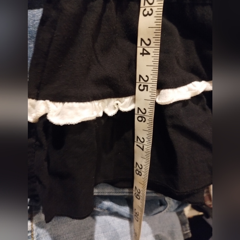 Energie Black Ruffle Trim Peplum Tee -size  Medium - Picture 12 of 16